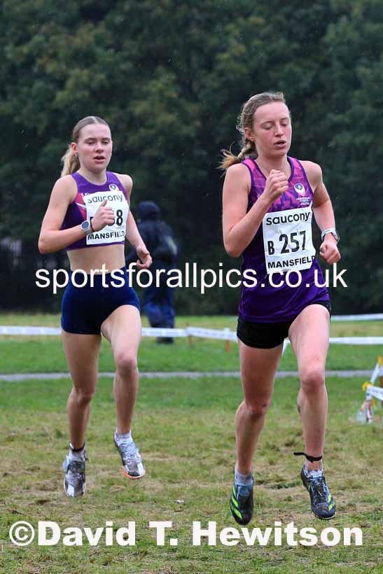 Junior Womens 2023 National Cross Country Relays, Berry Hill Park, Mansfield.  Photo: David T. Hewitson/Sports for All Pics